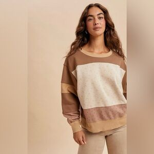 New In Loom Colorblock Sweatshirt